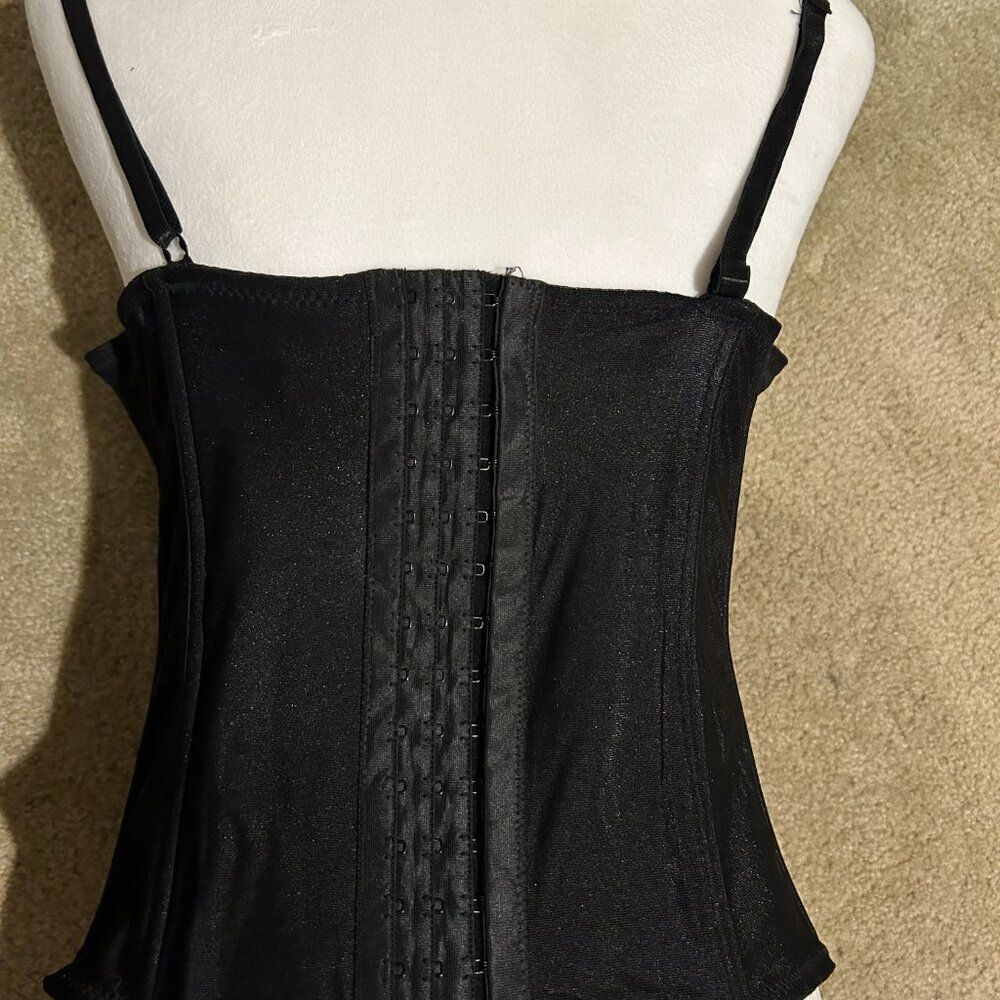 Native Intimates Vintage Y2K Black Quilted Corset Bustier Top Size 36B - Picture 3 of 5